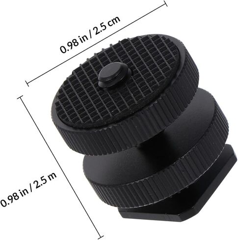 POPETPOP 3pcs مجموعة محول تثبيت الحذاء الساخن المعدني بطبقة مزدوجة مع برغي ثلاثي القوائم لجهاز كاميرا DSLR وحامل الفلاش، محول فلاش الحذاء البارد المتوافق لملحقات التصوير الفوتوغرافي in Kuwait