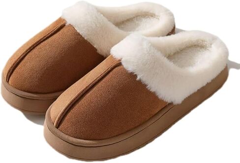 Women's Fuzzy Memory Foam Slippers Fluffy Winter House Shoes,Anti-Skid house slippers Indoor and Outdoor in Kuwait