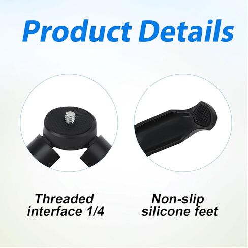 حامل ثلاثي صغير لكاميرا DJI Osmo Pocket 3 & 2، حامل ثلاثي محمول لسطح المكتب، عصا سيلفي، ملحقات معدات التصوير المختلفة (أسود) in Saudi Arabia