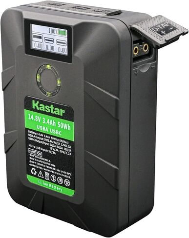 بطارية Kastar 1-Pack وشاحن D-Tap متوافق مع DSR-390 DSR-390K1 DSR-390K2 DSR-390L DSR-390P DSR-400 DSR-400K DSR-400L DSR-400P DSR-400PK DSR-400PL DSR-450WS DSR-450WSL in Kuwait