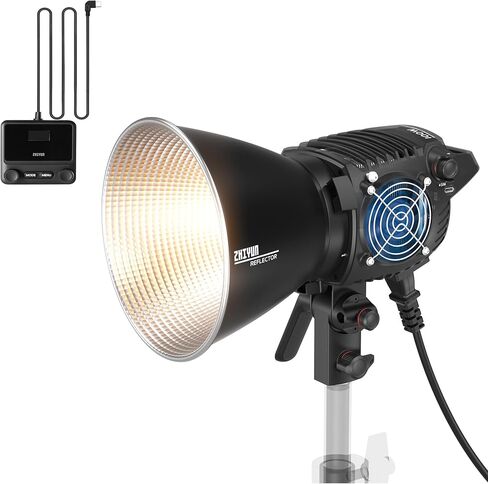 ZHIYUN MOLUS B100 100W COB LED Video Light and K1 Cable Remote Controller 2700K-6500K CRI 96+ TLCI 96+ 39990 Lux/1M Bowens Mount Silent Continuous Output Lighting for Photography Studio Film Light in Saudi Arabia