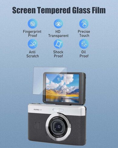واقي شاشة مكون من 4 قطع لـ KODAK PIXPRO C1 - فيلم PET ناعم لكاميرا KODAK PIXPRO C1 الرقمية، مضاد للخدش، مضاد لبصمات الأصابع، غشاء شفاف عالي الدقة in Saudi Arabia