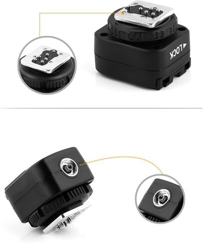 محول Acouto Stable Flash Hot Shoe مع منفذ مزامنة الكمبيوتر لسهولة الاستخدام والتوافق الواسع مع SB900 SB27 SB80DX SB50DX in Saudi Arabia