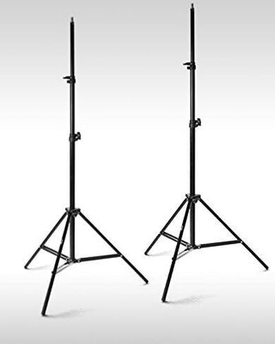 ePhotoInc Photography Studio Lighting kit Video Photo Portrait Light Kit with Muslin Backdrop Background Support Stand H57 in Saudi Arabia
