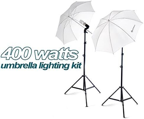 ePhotoInc Photography Studio Lighting kit Video Photo Portrait Light Kit with Muslin Backdrop Background Support Stand H57 in Saudi Arabia