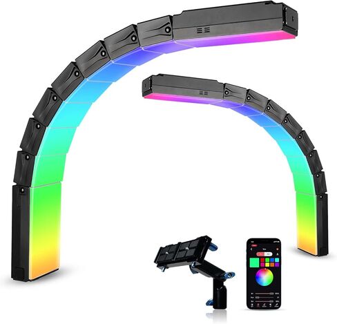 SIRUI B25RD Bendable RGB Video Light, LED Panel Light for Studio Photography Lighting, Adjustable 360° Full Color, 2700-8500K, Quick Release Combination, Battery/DC, Board/APP Control in Saudi Arabia