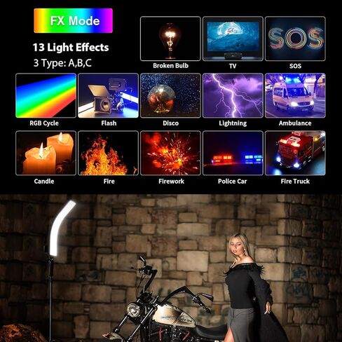 SIRUI B25RD Bendable RGB Video Light, LED Panel Light for Studio Photography Lighting, Adjustable 360° Full Color, 2700-8500K, Quick Release Combination, Battery/DC, Board/APP Control in Saudi Arabia