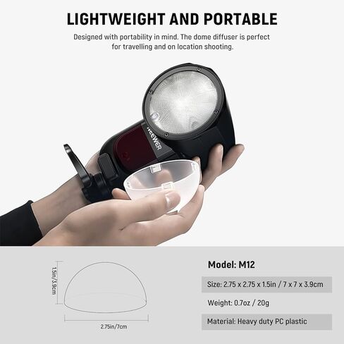 NEEWER Z2-N 2.4G TTL رأس فلاش Speedlite متوافق مع Nikon + M12 موزع قبة مغناطيسي لفلاش Z2/Z1، ضوء Speedlight 76Ws مع مصابيح النمذجة، 1/8000s HSS، بطارية 2600 مللي أمبير، قطعة قماش للتنظيف in Kuwait