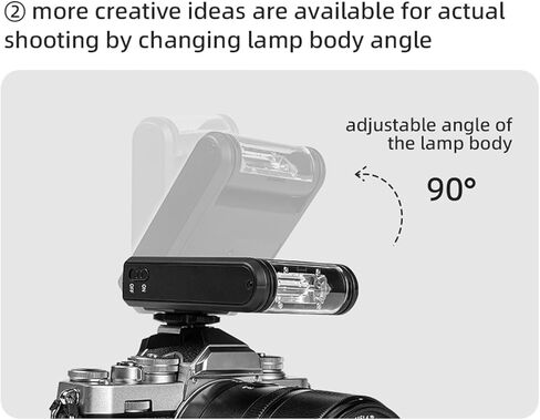 Tyenaza YN6 Mini Standard Hot Shoe Flash 4 Output Levels 105° Rotation Portable Design 5600K Color Temperature Separation Highlight Effect (Black) in Saudi Arabia