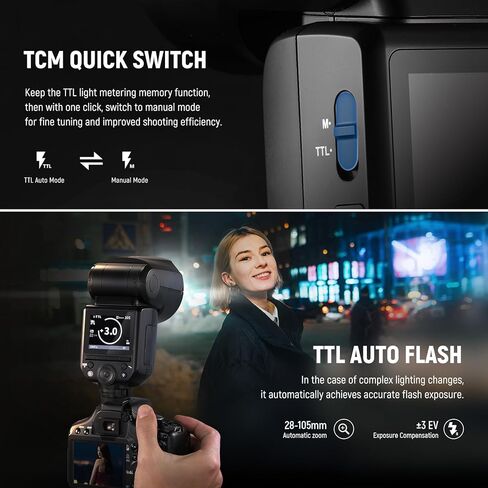 NEEWER Z2-N 2.4G TTL Round Head Flash Speedlite Compatible with Nikon + CRM2 Magnetic Accessories Kit for Round Head Flash, 76Ws 1/8000s HSS with 7.2V/3000mAh Battery 600 Full Power Flash in Saudi Arabia