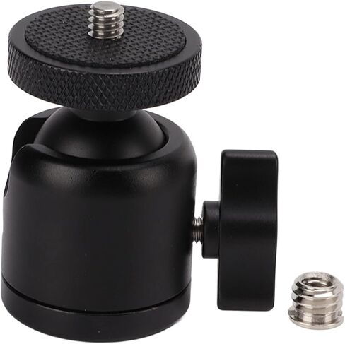 Camera Mount Tripod Head Adapter with 1 / 4in Screw, Aluminum Alloy, 360 Degree Swivel - Durable Ball Head Mount, Versatile Geared Tripod Accessory for SLR and Mirrorless Cameras in Saudi Arabia