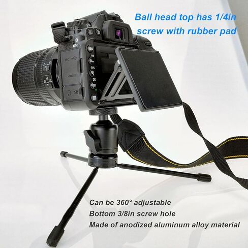 Camera Mount Tripod Head Adapter with 1 / 4in Screw, Aluminum Alloy, 360 Degree Swivel - Durable Ball Head Mount, Versatile Geared Tripod Accessory for SLR and Mirrorless Cameras in Saudi Arabia