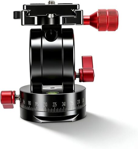 Tripod Ball Head Panoramic Pan Tilt Ballhead with 1 / 4in Screw Quick Release Plate, Aluminum Alloy, Lightweight 439g - Fluid Head Design, 360 Degree Rotation, Compatibility with in Saudi Arabia