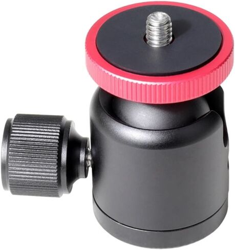 Professional Mini Ball Head Mount, Black and Red All-Metal Compact Tripod Head for Cameras, Mobile Phones, Live Streaming Photography in Saudi Arabia