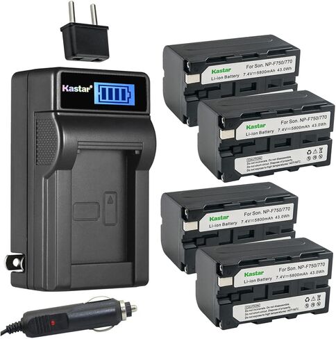 شاحن بطارية تيار متردد LCD من Kastar NP-F770 متوافق مع MVC-FD5 MVC-FD51 MVC-FD7 MVC-FD71 MVC-FD73 MVC-FD75 MVC-FD81 MVC-FD83 MVC-FD85 MVC-FD87 MVC-FD88 MVC-FD90 MVC-FD91 MVC-FD92 in Kuwait