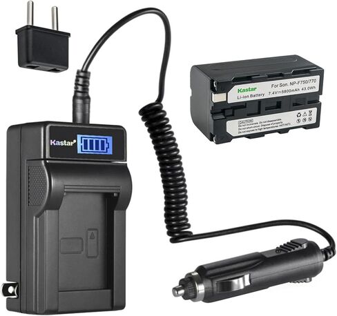 شاحن بطارية تيار متردد LCD من Kastar NP-F770 متوافق مع MVC-FD5 MVC-FD51 MVC-FD7 MVC-FD71 MVC-FD73 MVC-FD75 MVC-FD81 MVC-FD83 MVC-FD85 MVC-FD87 MVC-FD88 MVC-FD90 MVC-FD91 MVC-FD92 in Kuwait