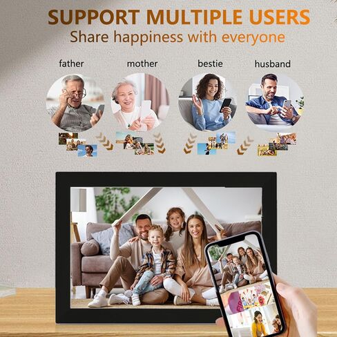 GOWENIC 13.3 Inch Digital Picture Frame WiFi, 1280x800 LCD Digital Photo Frame with with 32GB Storage, Remote Control and Sharing via App (US Plug) in Saudi Arabia