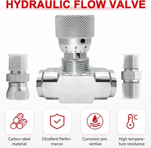 3/4 "تحكم في تدفق التدفق الهيدروليكي الجديد في اتجاهين مع محول أنابيب الخيط الذكور 2 من أجهزة الكمبيوتر الشخصي 3/4" in Kuwait