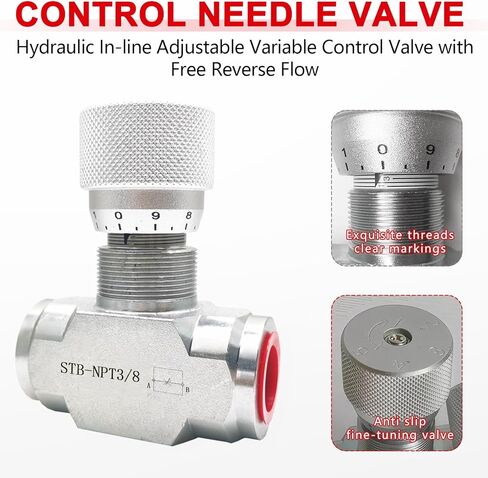 3/4 "تحكم في تدفق التدفق الهيدروليكي الجديد في اتجاهين مع محول أنابيب الخيط الذكور 2 من أجهزة الكمبيوتر الشخصي 3/4" in Kuwait