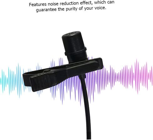 6-Piece Clip-On Microphone Set 2m Extension Cable PU Carrying Case and Foam Windscreens Hands-Free Collar Mic for Smartphones and Cameras in Saudi Arabia