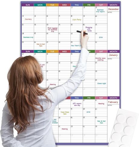2026 Wall Calendar - Wall Calendar 2026, JAN. 2026 - DEC. 2026, 14.6" x 11.5", Calendar 2026 with Julian Dates, Twin-Wire Binding, Hanging Hook, Thick Paper Includes Major Holidays, Seasonal Designs, Halloween Decorations in Kuwait