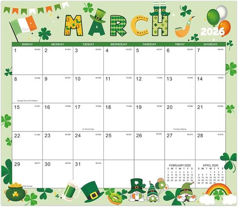 2026 Wall Calendar - Wall Calendar 2026, JAN. 2026 - DEC. 2026, 14.6" x 11.5", Calendar 2026 with Julian Dates, Twin-Wire Binding, Hanging Hook, Thick Paper Includes Major Holidays, Seasonal Designs, Halloween Decorations in Kuwait