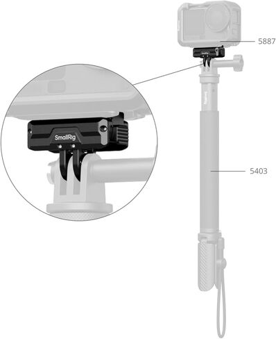 حامل محول مغناطيسي صغير الحجم يدعم التثبيت المزدوج لـ DJI Osmo Action 6/Osmo Nano، حامل محول مغناطيسي قابل للطي سريع التحرير ثنائي الاتجاه مع حامل ثنائي الشق وفتحة 1/4 بوصة - 20 خيط - 5890 in Saudi Arabia