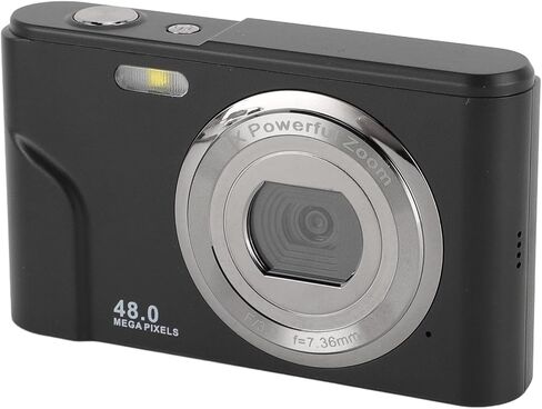 ASHATA UHD 48MP Digital Camera for Photography, 1080P Vlogging Video Camera with 2.4 inch Display, Auto Focus, Anti Shake 16X Zoom Digital Point Shoot Camera for Selfie Recording Photo in Saudi Arabia