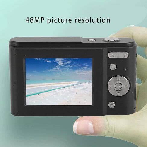 ASHATA UHD 48MP Digital Camera for Photography, 1080P Vlogging Video Camera with 2.4 inch Display, Auto Focus, Anti Shake 16X Zoom Digital Point Shoot Camera for Selfie Recording Photo in Saudi Arabia