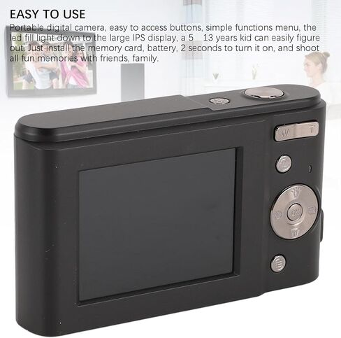 ASHATA UHD 48MP Digital Camera for Photography, 1080P Vlogging Video Camera with 2.4 inch Display, Auto Focus, Anti Shake 16X Zoom Digital Point Shoot Camera for Selfie Recording Photo in Saudi Arabia