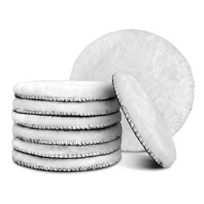 8-Pack 5-Inch Wool Polishing Pads for DA Polisher & Buffers - Hologram-Free Paint Correction Pads for Car, Wood, Metal in Saudi Arabia