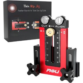 منشار طاولة رفيع مزود ببكرتين - دليل دقيق لقطع الأشرطة الضيقة المتكررة، متوافق مع فتحة U مقاس 3/8 بوصة × 3/4 بوصة ودليل رقص منشار طاولة بفتحة T مقاس 1/4 بوصة × 3/8 بوصة، وأدوات قطع الأعمال الخشبية in Kuwait