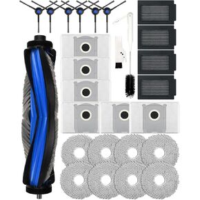 Yivy Replacement Parts Kit for ECOVACS DEEBOT T50 Omni/T50 PRO Omni- 27-Piece Accessory Set with V-Shaped Brush, 6 Side Brushes, 8 Mop Pads, 4 HEPA Filters, 6 Dust Bags & Bucket Brush in Saudi Arabia