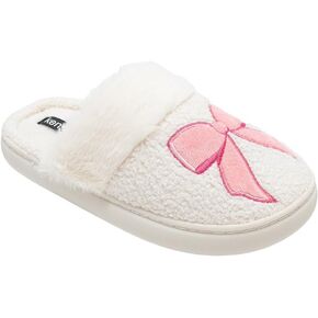 kensie Women’s Sherpa Slippers – Fuzzy Slippers for Women, Cozy House Slippers for Woman, Soft Sherpa Slip-On Slippers in Saudi Arabia