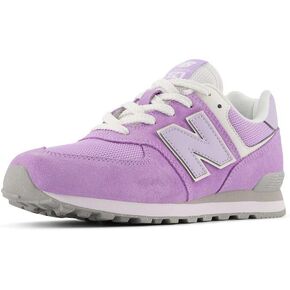 New Balance Kids 574 V1 70s Racing Lace-up Sneaker, Lilac Glo/Bright Lavender, 12 US Unisex Little in Kuwait