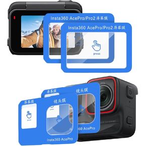6 قطع واقيات شاشة للعدسات مصنوعة من أجل Insta360 Ace Pro | [زجاج مقسى للكاميرا]، [مجموعة المحاذاة سهلة التركيب]، صلابة 9H، مضاد للخدش، مضاد للفقاعات in Kuwait