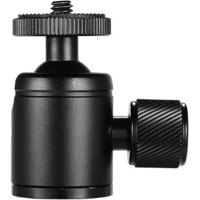 Fydun Mini Metal Tripod Head محول الكرة رئيس سبائك الألومنيوم مع برغي 1/4 بوصة وفتحة برغي 3/8 بوصة أسود للكاميرا وإضاءة LED in Kuwait