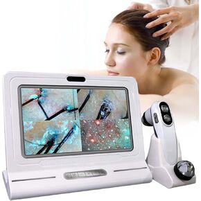 Hair Analyzer Microscope - 11" Digital 50X 200X Scalp & Hair Follicle Detector for Home & Salon Use, Professional Skin Diagnosis & Analysis Tool in Saudi Arabia