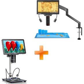 TOMLOV Autofocus Digital Microscope TM3K-AF Flex: 3K Flex Arm HDMI Soldering for Adults+TOMLOV TriL110 3-Lens Digital Microscope: 10.1" 2500X 2K HDMI in Saudi Arabia