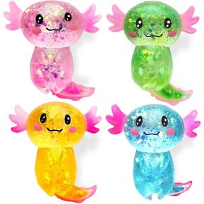 Axolotl Squishy Stress Relief Toy Glitter Fidget Toys Cute Malt Sugar Axolotl Toy Fidget Toys Adults Fidget Toys for Kids Youth Adult, Party Favors Anxiety Relief Squishy Toys Gift for Birthday (blue) in Saudi Arabia