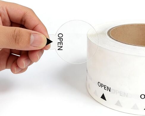 ملصقات دائرة واضحة ، 1 بوصة ، 1000 قطعة ، نقاط لاصقة مقاومة للماء للأظرف والتعبئة والتغليف in Kuwait