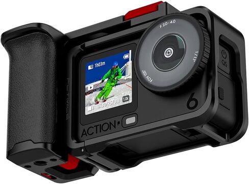 مجموعة تصوير الشوارع مناسبة لـ DJI OSMO Action 6، حافظة واقية من سبائك الألومنيوم للتصوير الفوتوغرافي في الشوارع + غطاء عدسة + حبل يد in Saudi Arabia