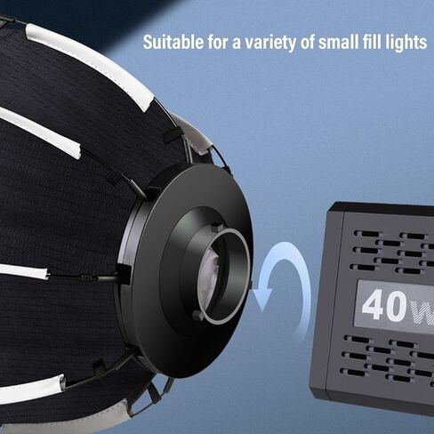 EBTOOLS Softbox، 9.44x11.41in صندوق ناعم مثمن لتركيب COB ملء الضوء، مع شبكة وموزع للتصوير الفوتوغرافي in Kuwait
