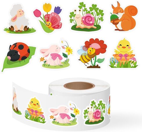 600Pcs Fall Stickers Roll of 8 Cute Pumpkin Maple Leaves Animals Self Adhesive Labels Decals Seasonal Harvest Envelope Seals Scrapbooking DIY Crafts Decor Thanksgiving Autumn Party Favors Gift in Saudi Arabia