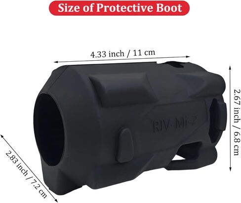 حذاء حماية M12 FUEL Stubby Impact Driver لميلووكي 1/2 و3/8 بوصة. مفاتيح ربط 49-16-2554، متوافقة مع موديلات 2554-20، 2555-20، 2555P-20، غطاء أسود متين (التمهيد فقط) in Kuwait