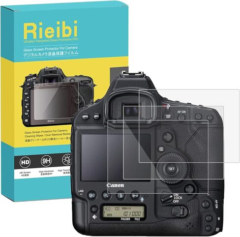 (3 عبوات) واقي شاشة Rieibi لكاميرا Canon EOS 1DX 1DX Mark II الرقمية، طبقة من الزجاج المقسى لكاميرا Canon 1 DX 1DXII MK II مضادة لبصمات الأصابع ومضادة للخدش in Saudi Arabia