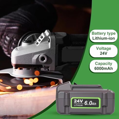 24V Battery for Flex Tools: 6Ah 24 Volt Lithium Battery Replacement for Flex Power Tool Lithium-ion FX0111 FX0121 FX0221 FX0311 FX0331 FX0341 in Kuwait