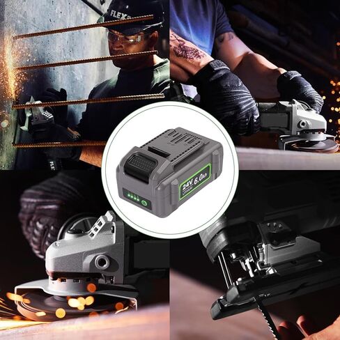 24V Battery for Flex Tools: 6Ah 24 Volt Lithium Battery Replacement for Flex Power Tool Lithium-ion FX0111 FX0121 FX0221 FX0311 FX0331 FX0341 in Kuwait