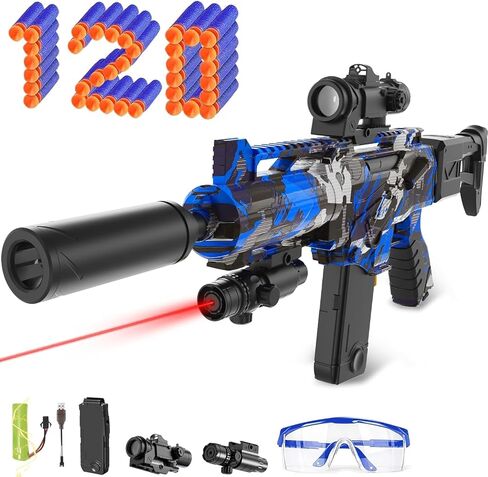 قناصة قاذفة تلقائية للألعاب الرغوية لبنادق NERF مع نطاق و IR ، لعبة Dart Blaster Electric مع 30 Dart Storag ، 120 الرغوة ، وألعاب ألعاب Air Technology For Technology for Kids in Saudi Arabia