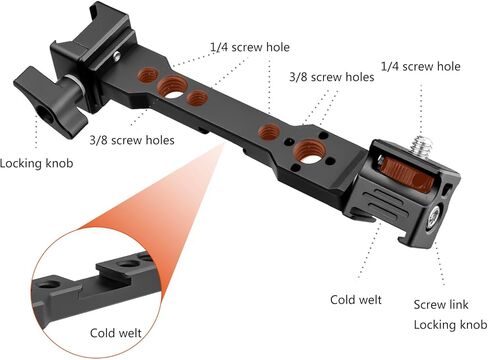 Camera Extension Arm Cold Shoe Mount Bracket for Videography Accessories Easy Installation Extension Accessory in Saudi Arabia